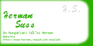 herman suss business card